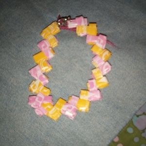 A custom made bracelet of Starbursts wrapping